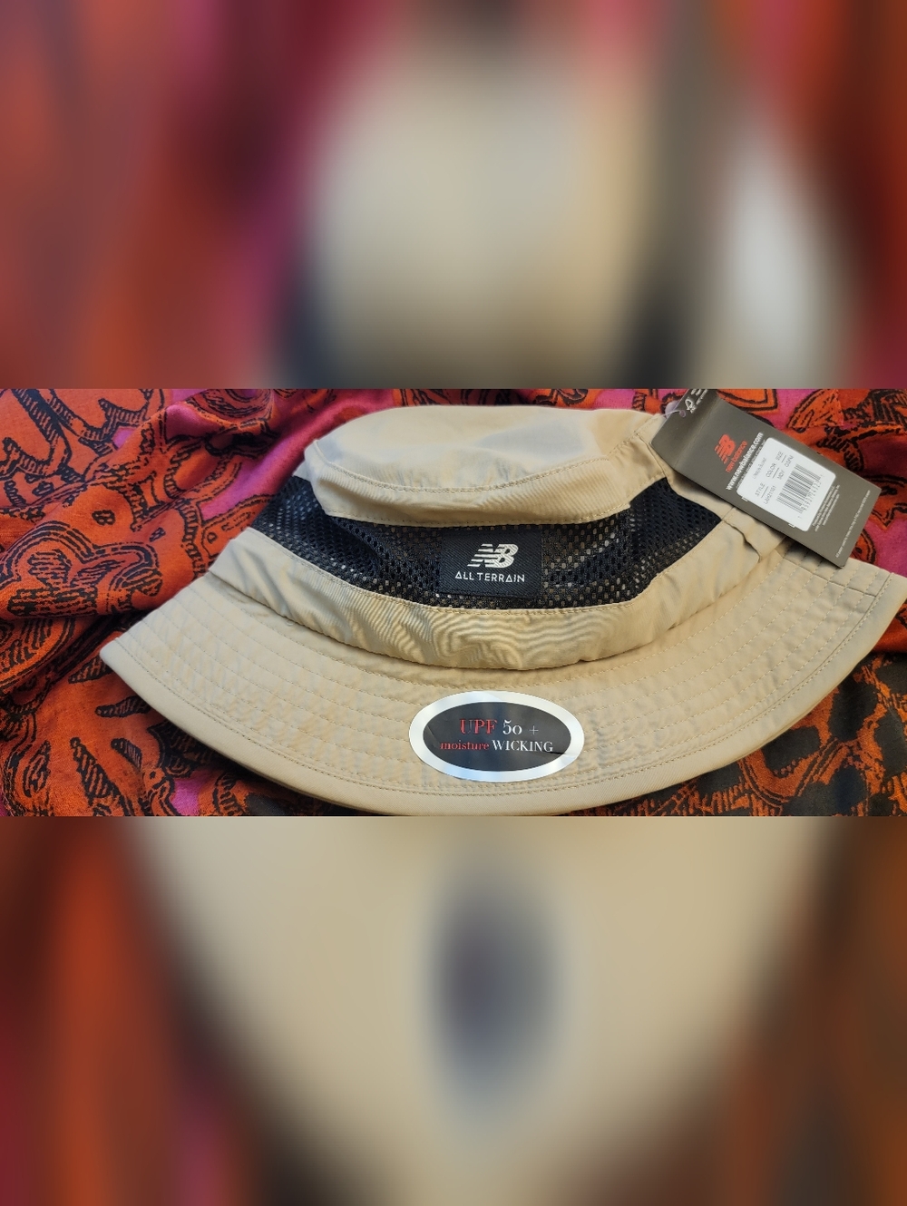 New Balance Beige and Black All Terrain Bucket Hat - Picture 2 of 5